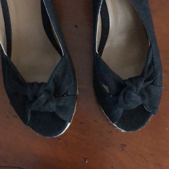 Talbots black canvas espadrille wedge. 3.5” heel. Very nice and barley worn. - Picture 6 of 6